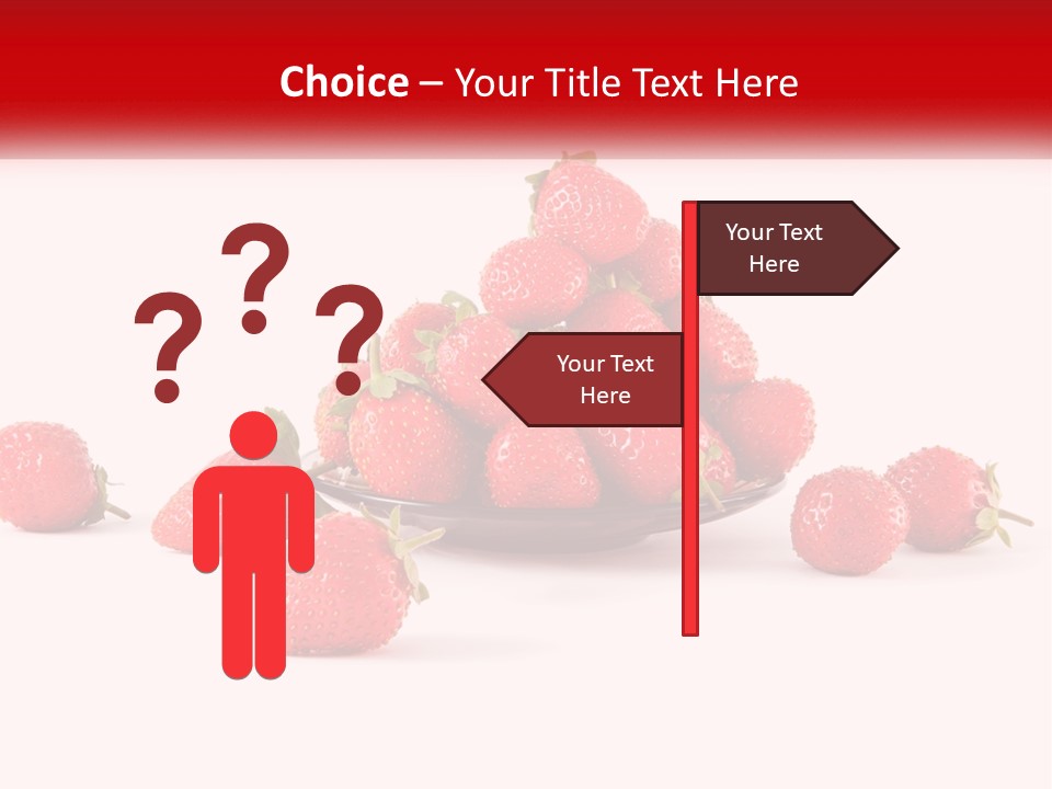Plate With Strawberries PowerPoint Template
