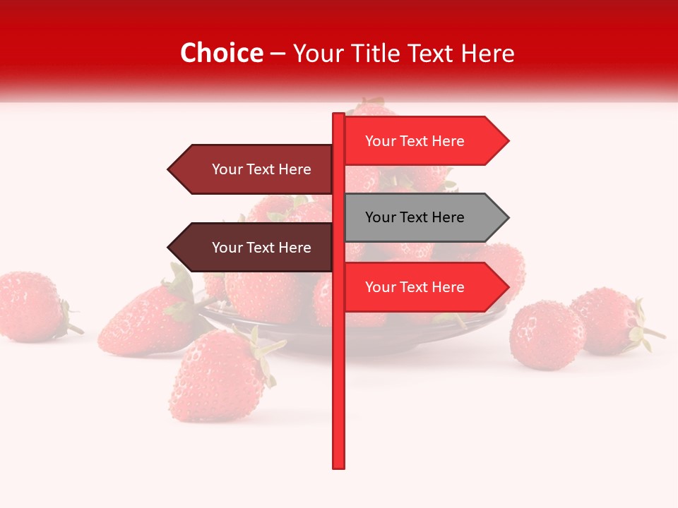 Plate With Strawberries PowerPoint Template