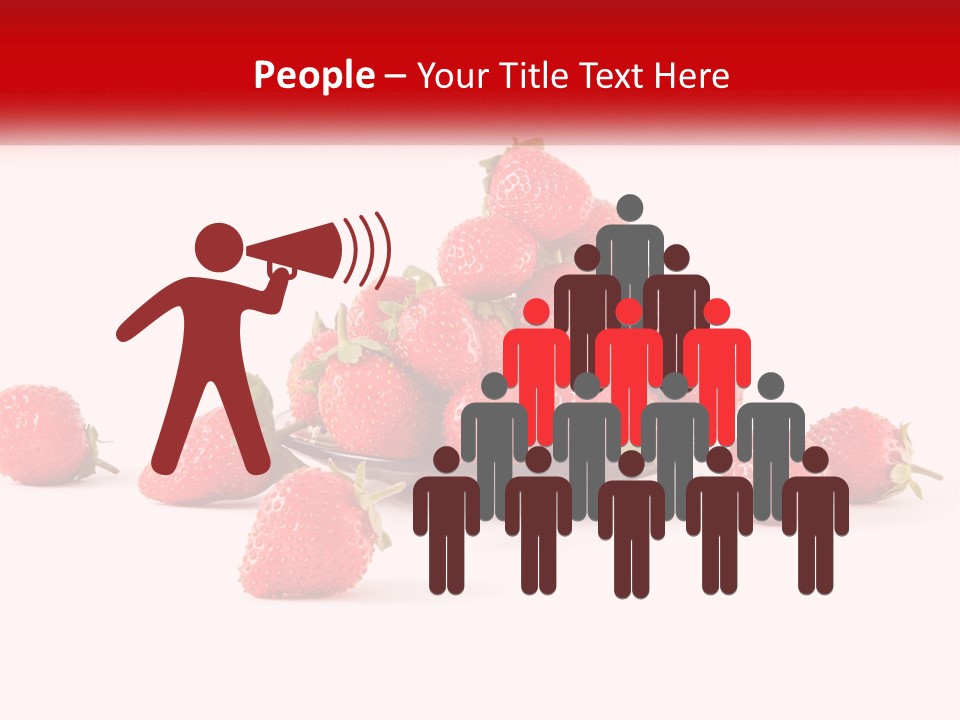 Plate With Strawberries PowerPoint Template