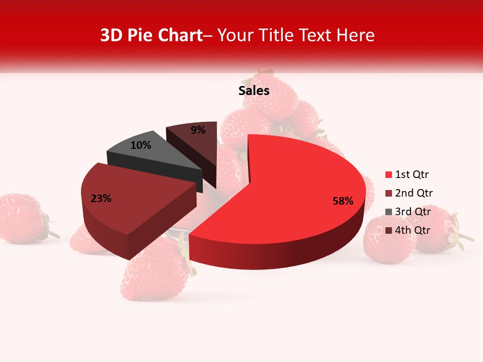 Plate With Strawberries PowerPoint Template