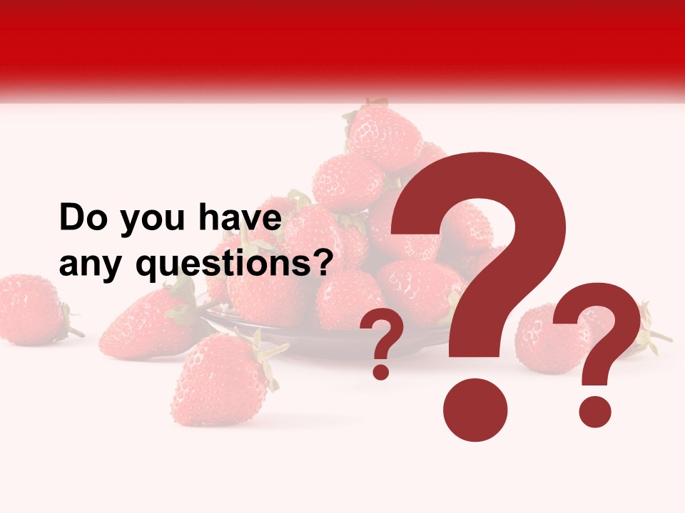 Plate With Strawberries PowerPoint Template