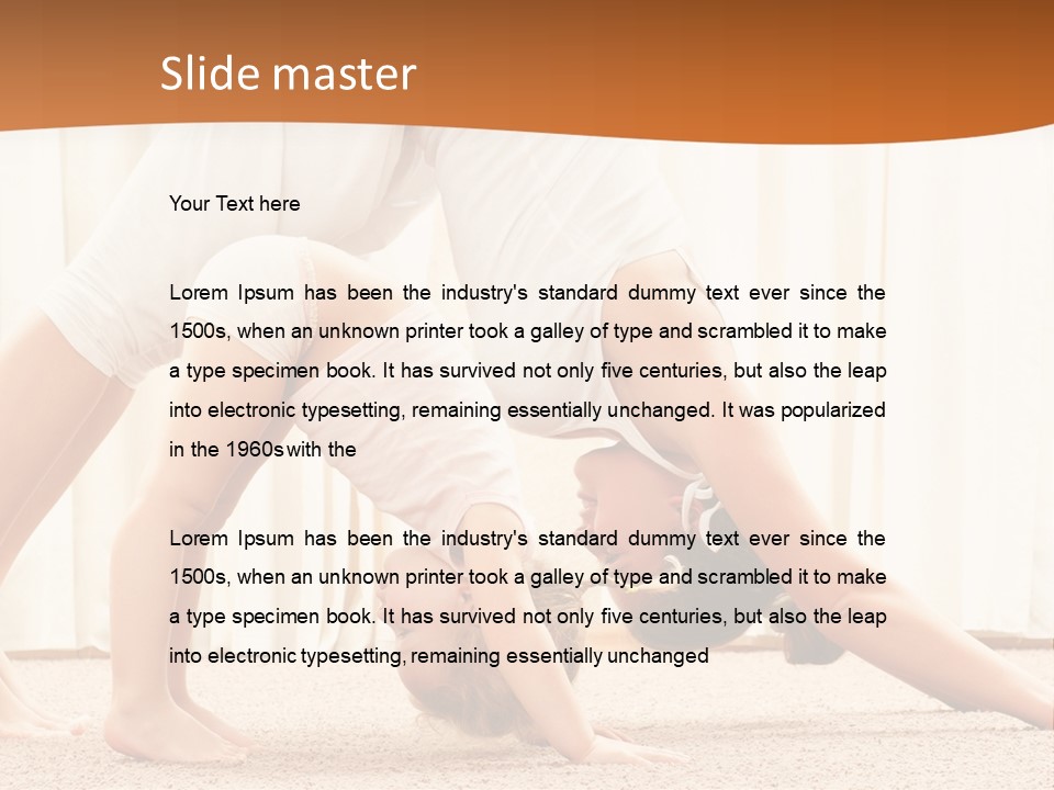 Mom And Baby Doing Exercises PowerPoint Template