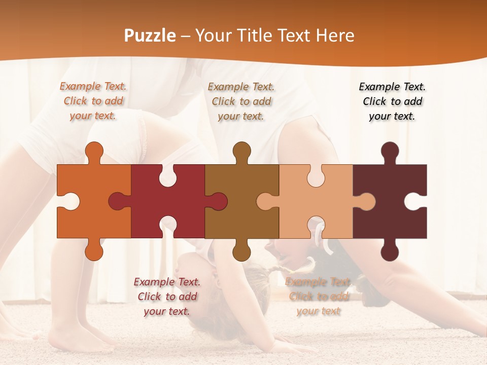 Mom And Baby Doing Exercises PowerPoint Template