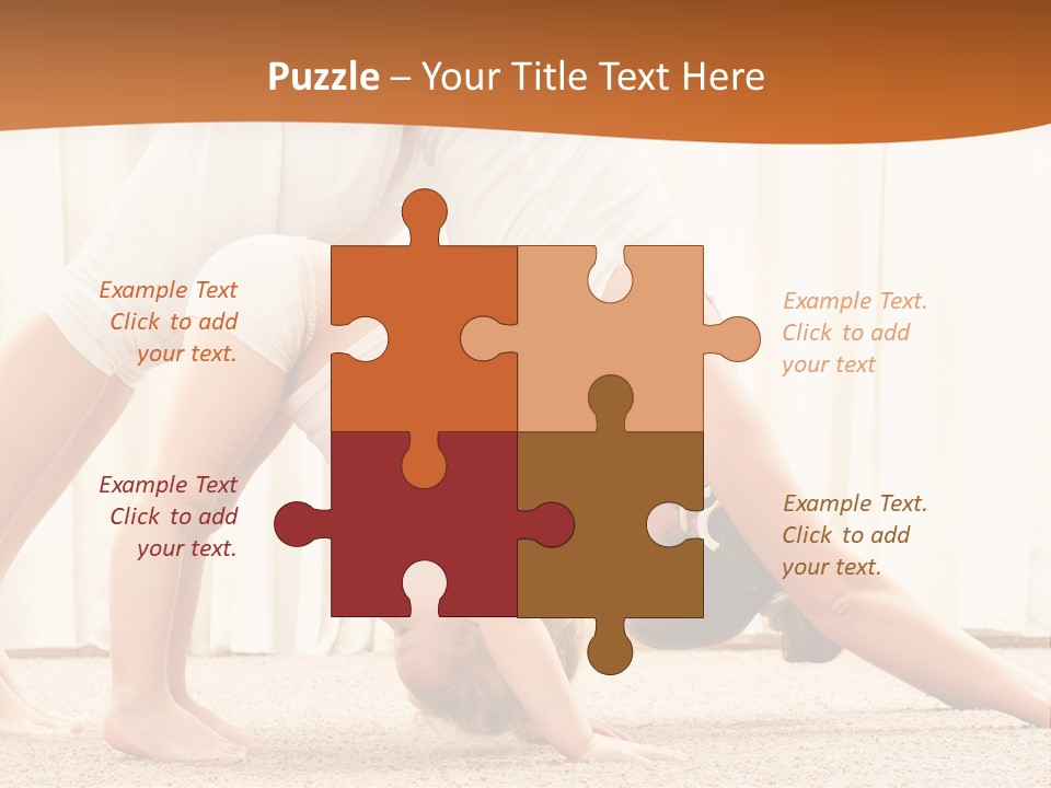 Mom And Baby Doing Exercises PowerPoint Template