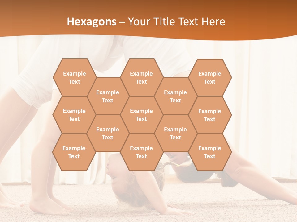 Mom And Baby Doing Exercises PowerPoint Template