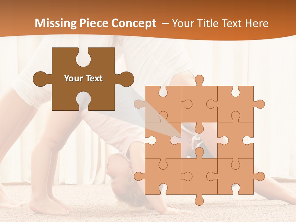 Mom And Baby Doing Exercises PowerPoint Template