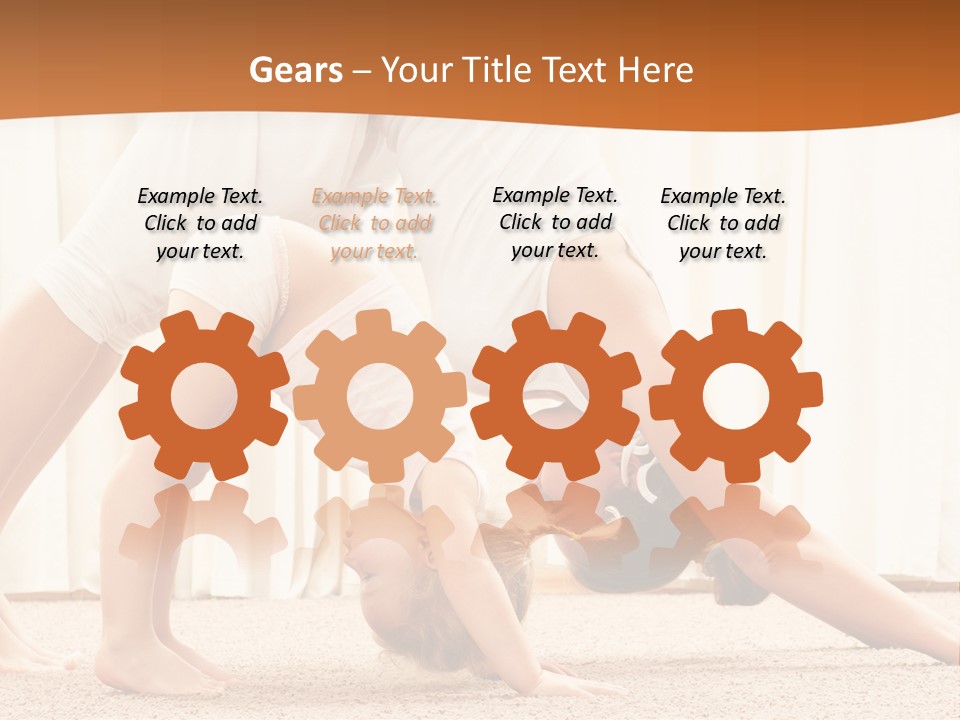 Mom And Baby Doing Exercises PowerPoint Template