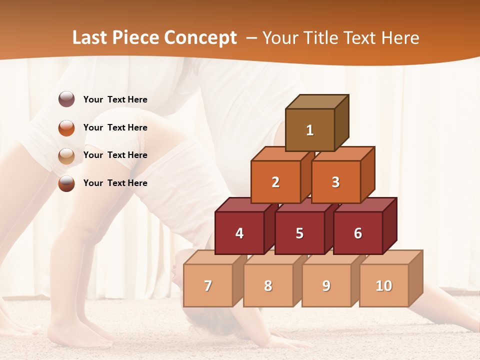 Mom And Baby Doing Exercises PowerPoint Template