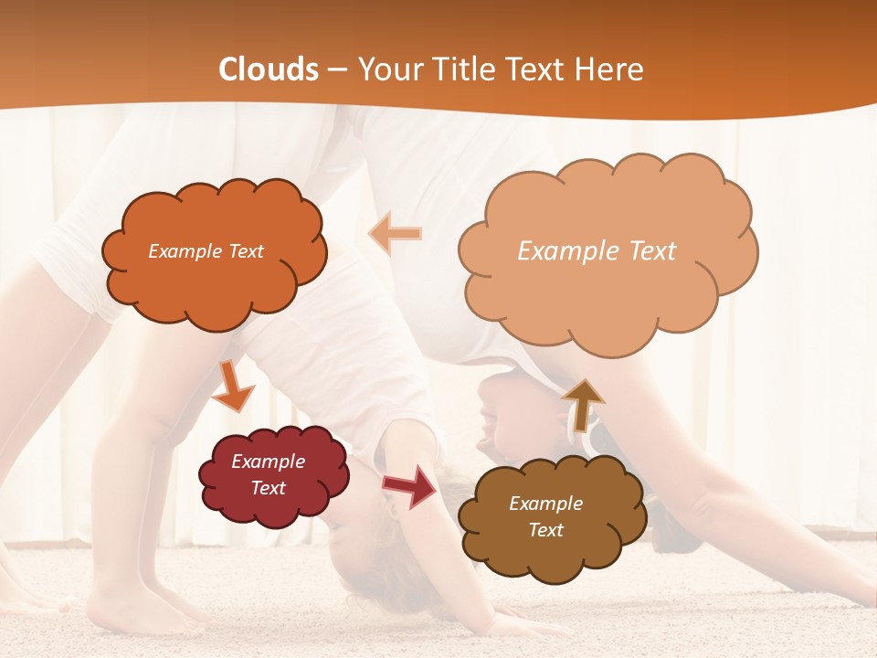 Mom And Baby Doing Exercises PowerPoint Template