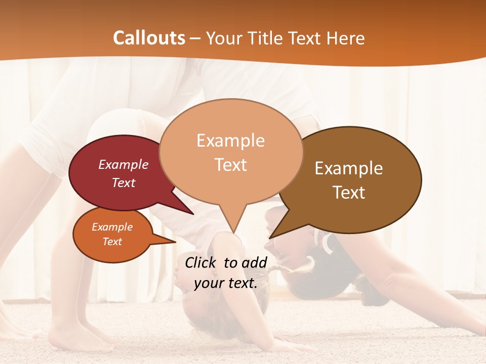 Mom And Baby Doing Exercises PowerPoint Template