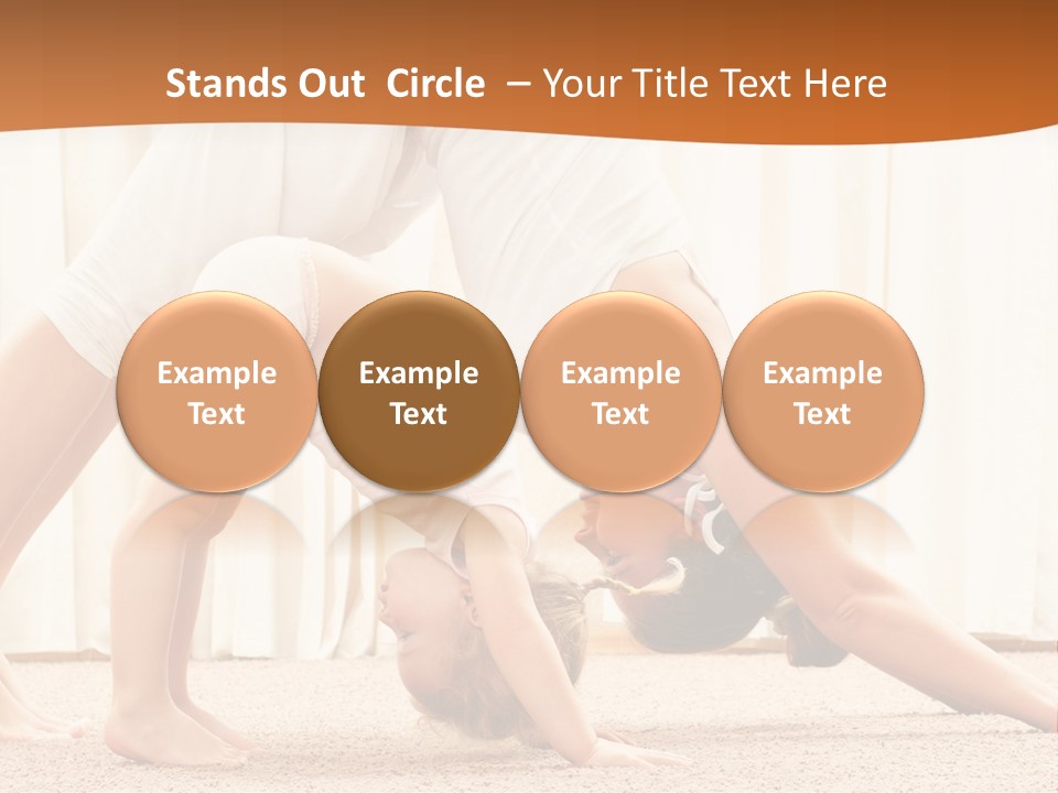 Mom And Baby Doing Exercises PowerPoint Template