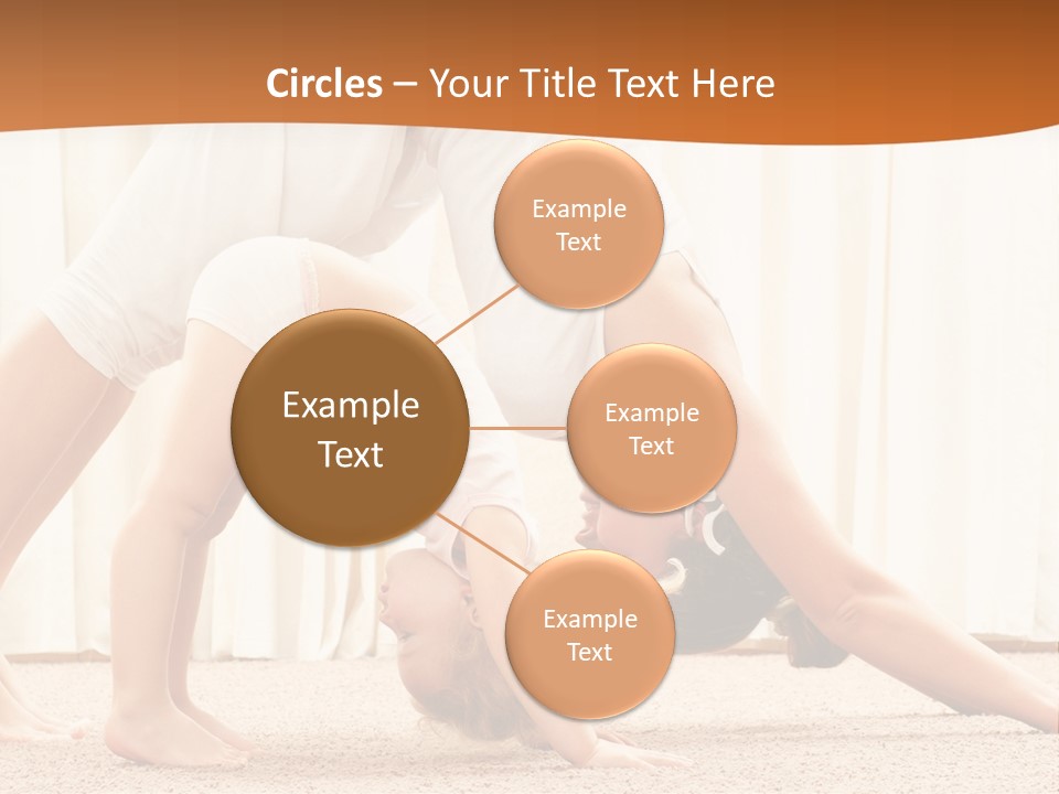 Mom And Baby Doing Exercises PowerPoint Template