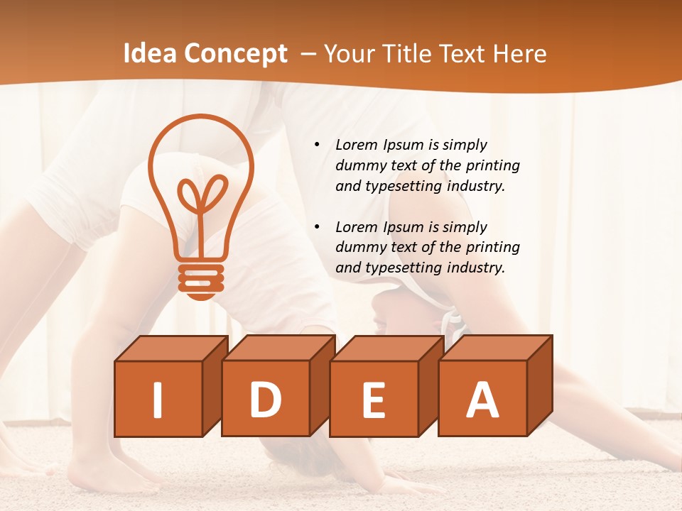 Mom And Baby Doing Exercises PowerPoint Template