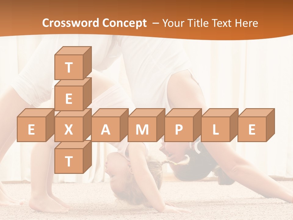 Mom And Baby Doing Exercises PowerPoint Template