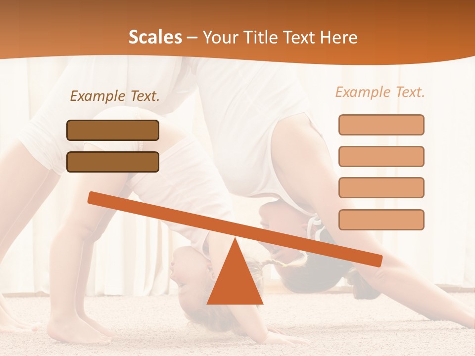 Mom And Baby Doing Exercises PowerPoint Template