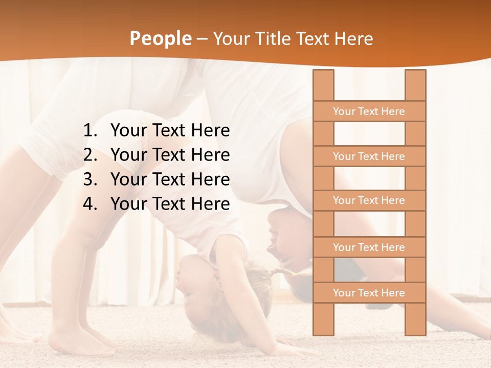 Mom And Baby Doing Exercises PowerPoint Template