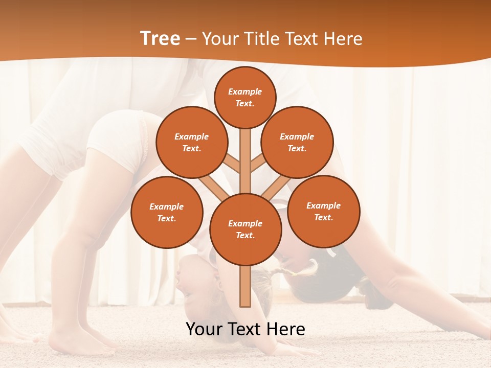 Mom And Baby Doing Exercises PowerPoint Template