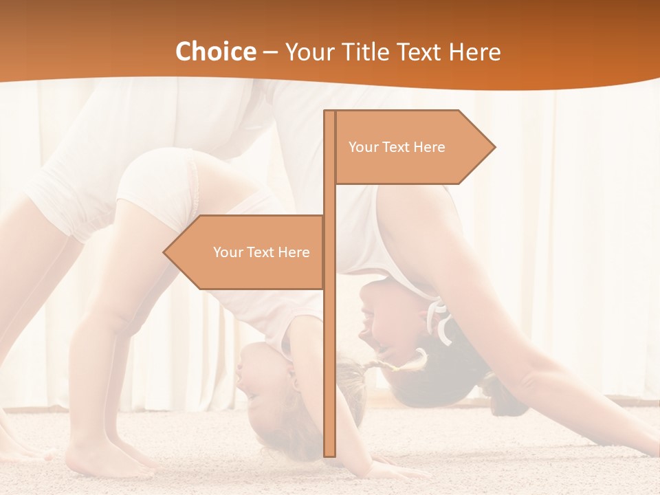 Mom And Baby Doing Exercises PowerPoint Template