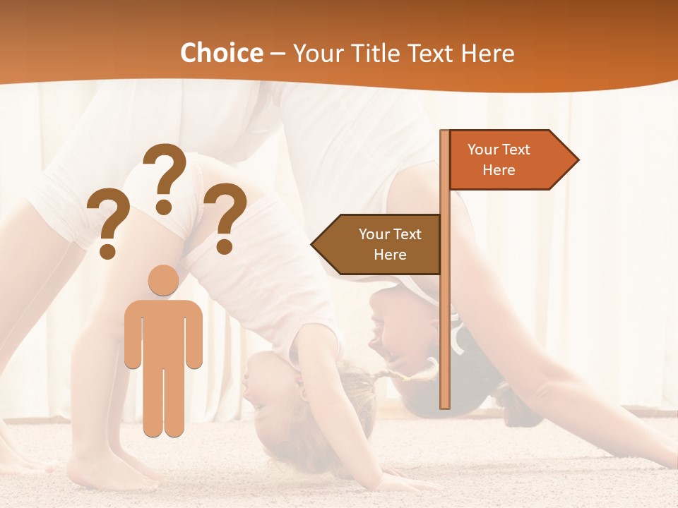 Mom And Baby Doing Exercises PowerPoint Template