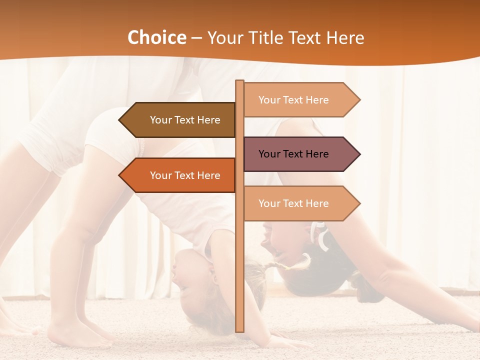 Mom And Baby Doing Exercises PowerPoint Template