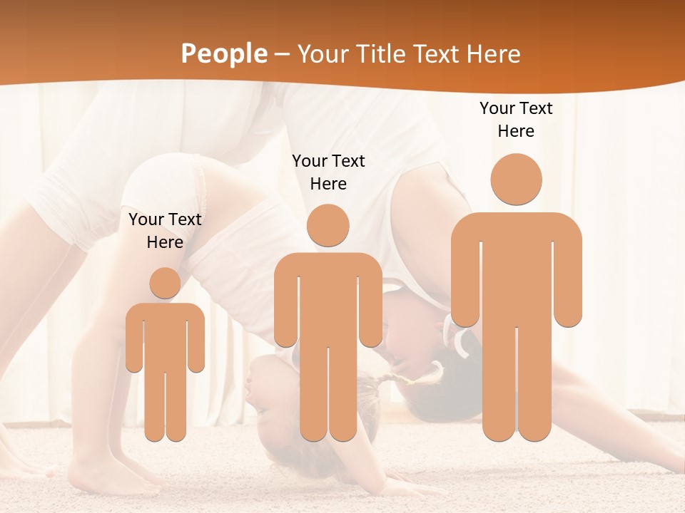 Mom And Baby Doing Exercises PowerPoint Template