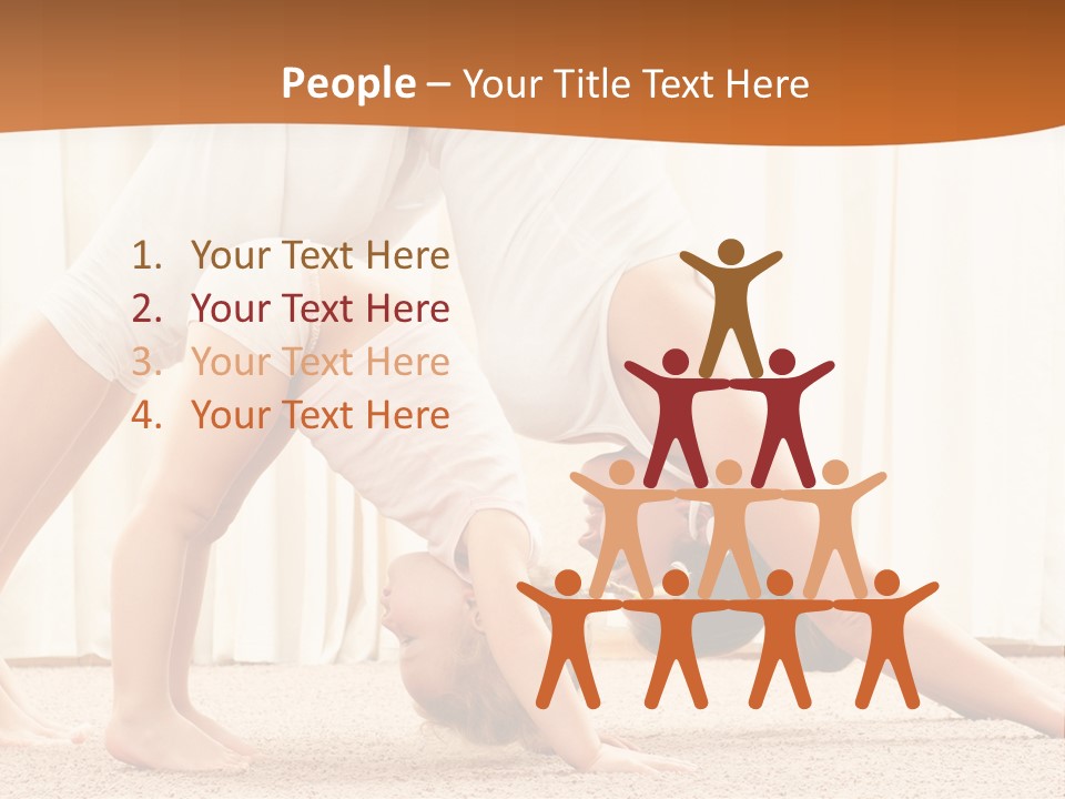 Mom And Baby Doing Exercises PowerPoint Template