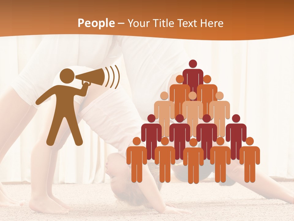 Mom And Baby Doing Exercises PowerPoint Template