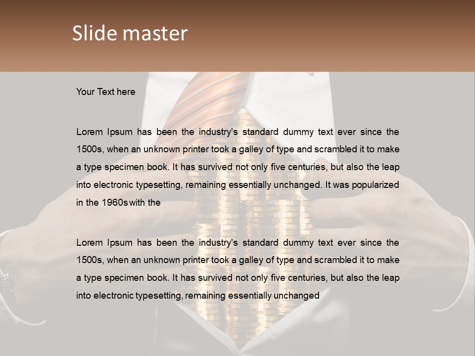 Money Instead Of Heart PowerPoint Template