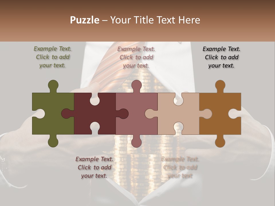 Money Instead Of Heart PowerPoint Template