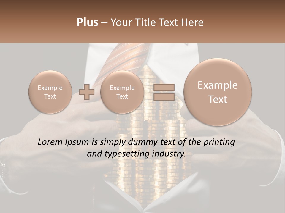 Money Instead Of Heart PowerPoint Template