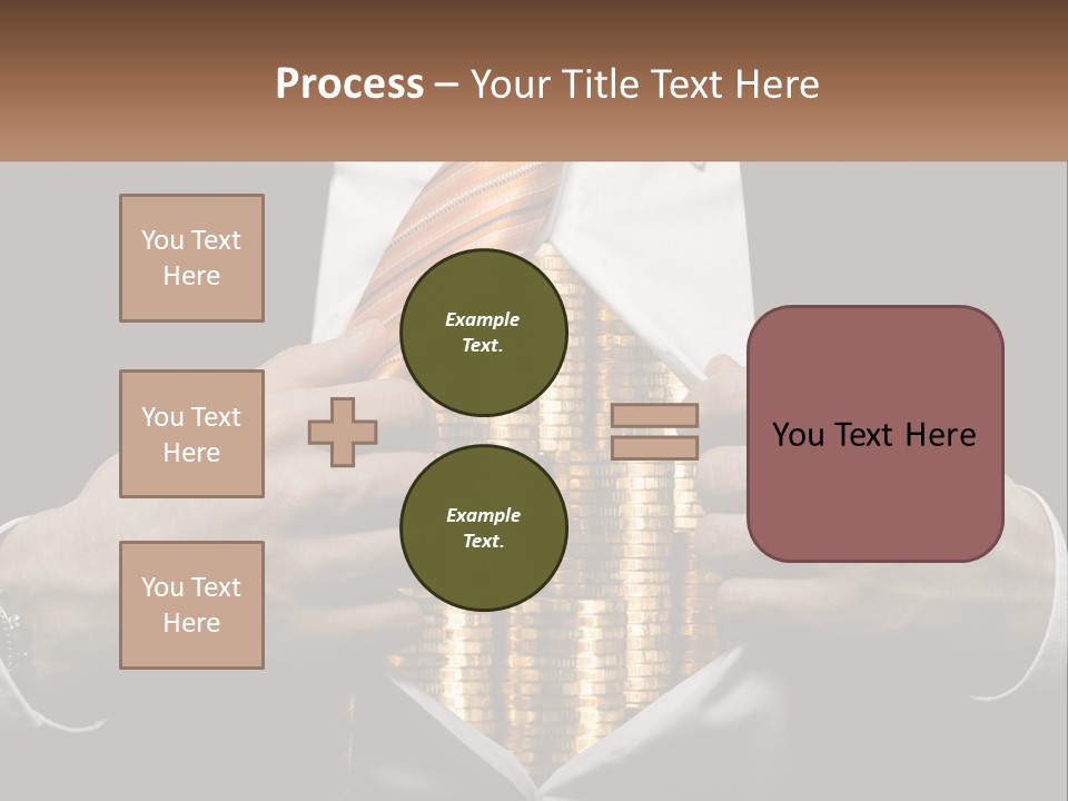 Money Instead Of Heart PowerPoint Template