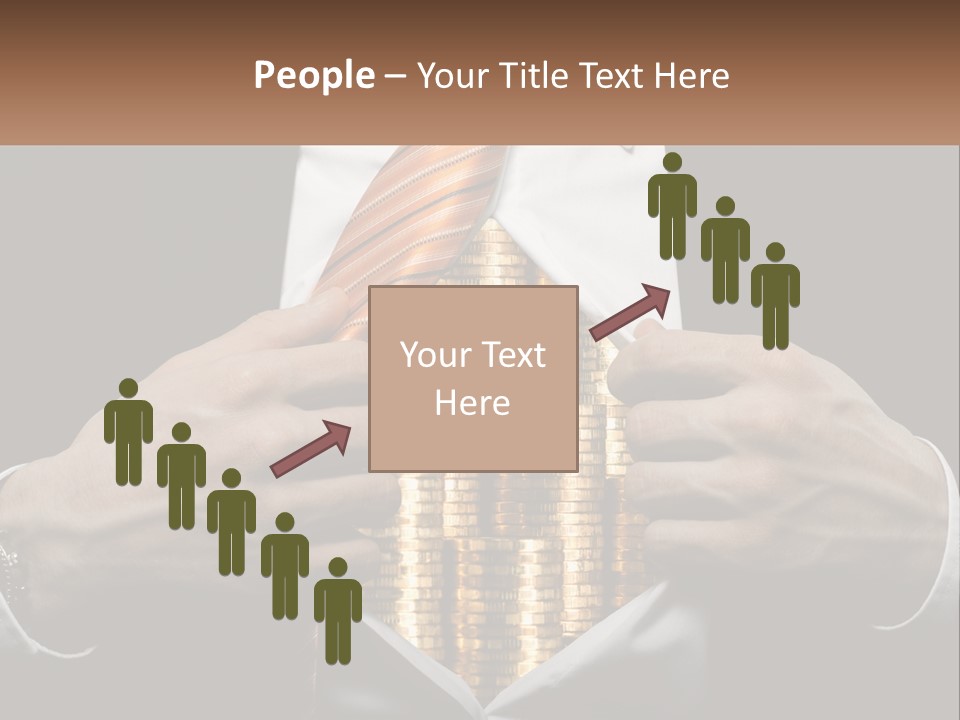 Money Instead Of Heart PowerPoint Template