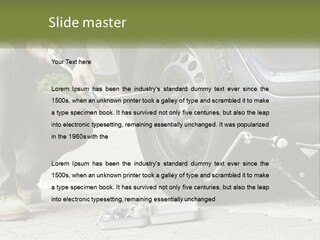 Replace The Wheel In The Car PowerPoint Template