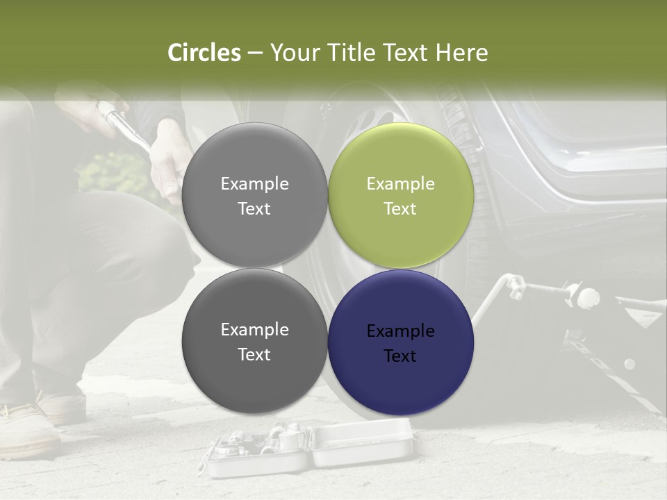 Replace The Wheel In The Car PowerPoint Template