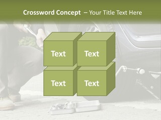 Replace The Wheel In The Car PowerPoint Template