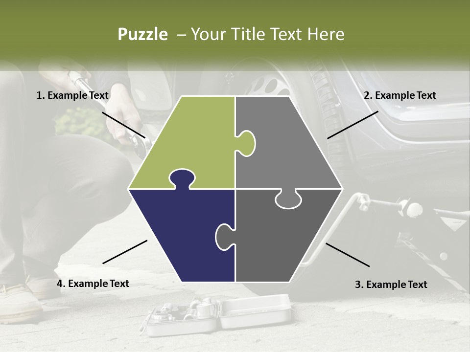 Replace The Wheel In The Car PowerPoint Template