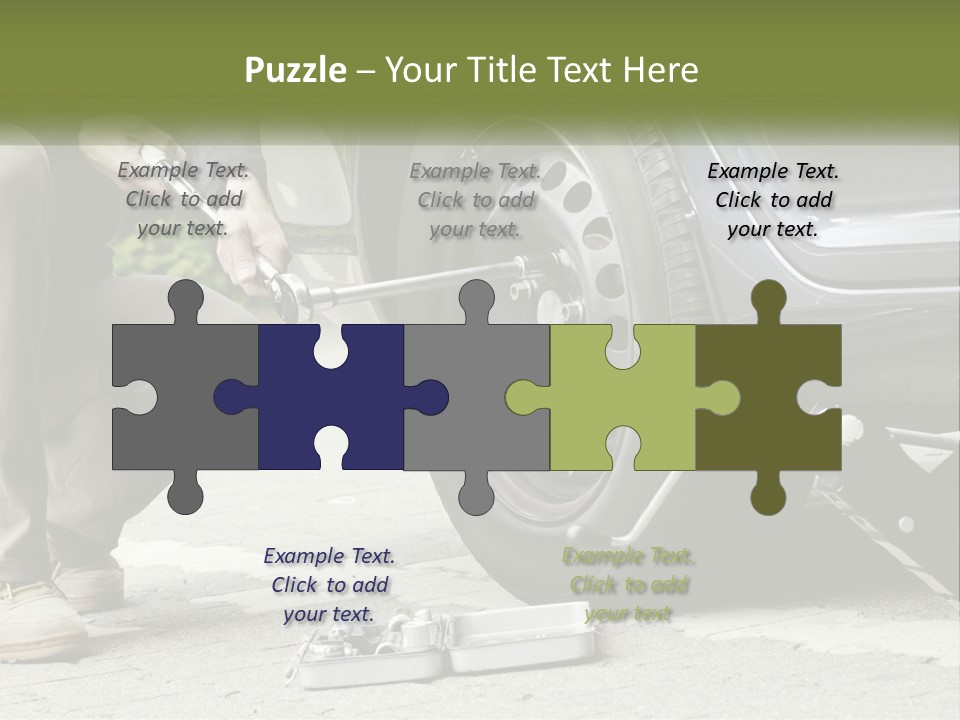 Replace The Wheel In The Car PowerPoint Template
