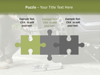 Replace The Wheel In The Car PowerPoint Template