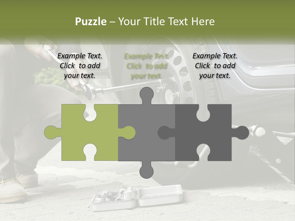 Replace The Wheel In The Car PowerPoint Template