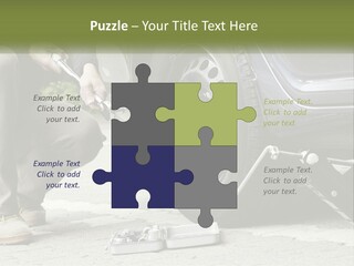Replace The Wheel In The Car PowerPoint Template