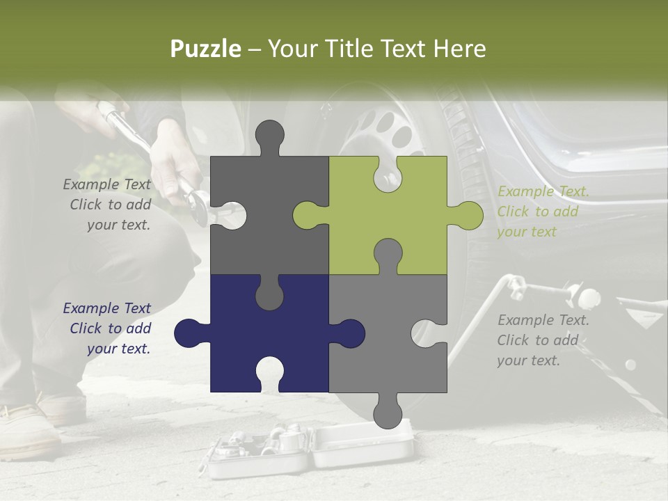 Replace The Wheel In The Car PowerPoint Template