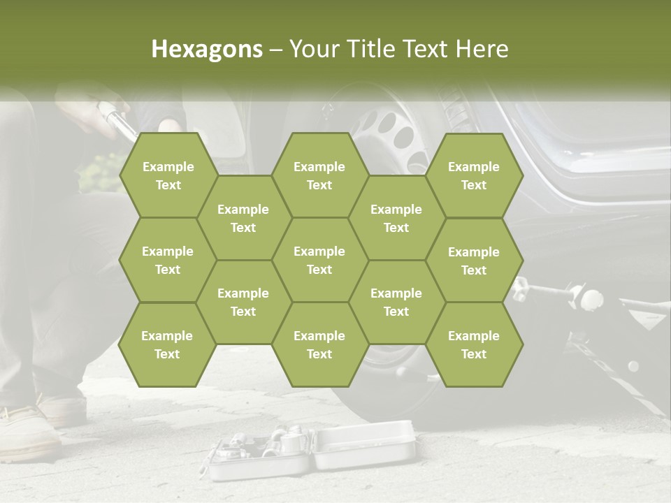 Replace The Wheel In The Car PowerPoint Template