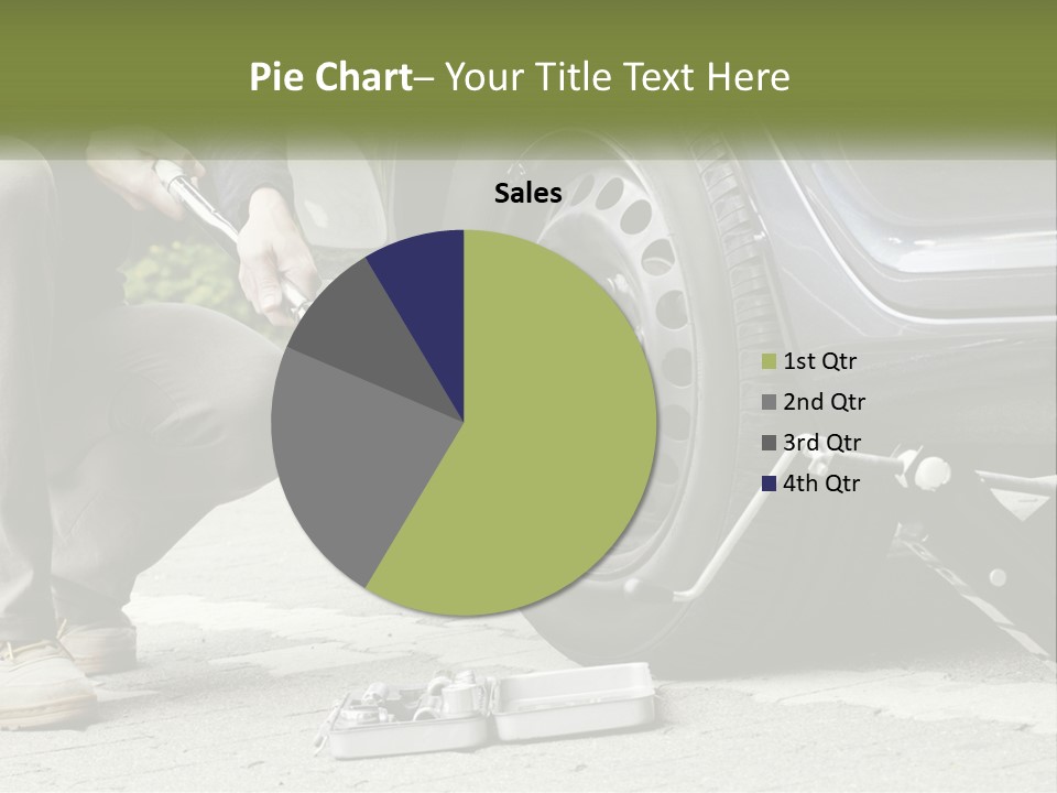 Replace The Wheel In The Car PowerPoint Template