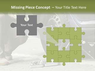 Replace The Wheel In The Car PowerPoint Template