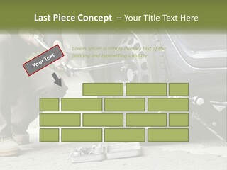 Replace The Wheel In The Car PowerPoint Template