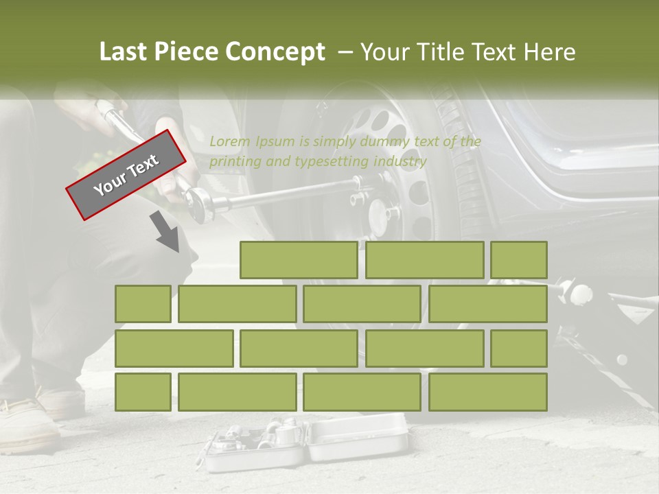 Replace The Wheel In The Car PowerPoint Template