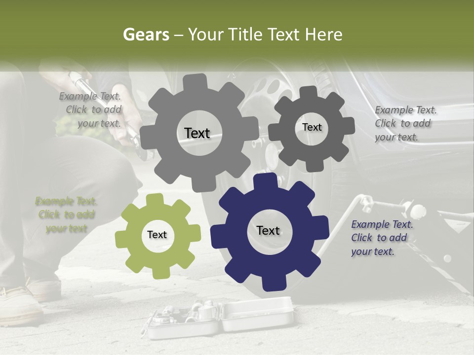 Replace The Wheel In The Car PowerPoint Template