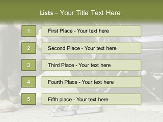 Replace The Wheel In The Car PowerPoint Template