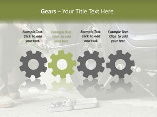Replace The Wheel In The Car PowerPoint Template