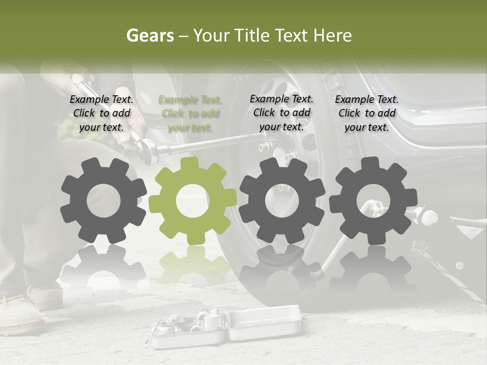 Replace The Wheel In The Car PowerPoint Template